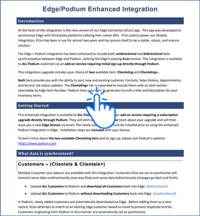 PodiumIntegration