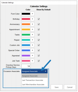 Calendar Settings